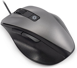 Мышь Оклик 504M черный/серый оптическая (3600dpi) silent USB (6but)