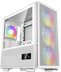 Корпус Deepcool CH560 WH без БП, боковое окно (закаленное стекло), 3x140мм ARGB вентилятор спереди и