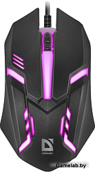 Мышь оптическая Сyber MB-560L 7 цветов, 3 кнопки, 1200 dpi, USB, черный DEFENDER