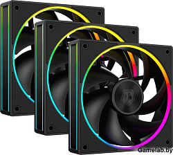 Вентилятор ID-COOLING AF-127-ARGB-K TRIO (3 in 1) 120x120x27мм (20шт./кор, PWM, резиновые углы, черн