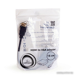 Кабель-переходник HDMI->D-Sub(F)+аудио Gembird "Cablexpert A-HDMI-VGA-03" (0.15м)