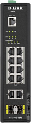 D-Link DIS-200G-12PS/A1A, L2 Managed Industrial Switch with 10 10/100/1000Base-T and 2 1000Base-X SF