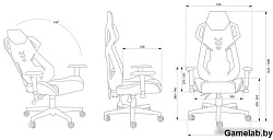 Кресло игровое Cactus CS-CHR-090BLR черный/красный эко.кожа/сетка крестов. нейлон