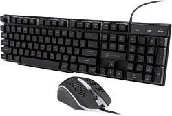 Клавиатура + мышь Оклик GMNG 400GMK клав:черный мышь:черный USB LED (1546779)