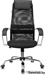 Кресло руководителя Бюрократ CH-607SL черный TW-01 Neo Black сетка/ткань с подголов. крестов. металл