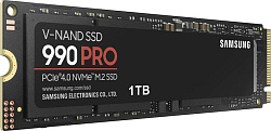 SSD SAMSUNG 990 PRO 1Тб M.2 PCIe Gen4 NVMe MLC Скорость записи 6900 Мб/сек. Скорость чтения 7450 Мб/