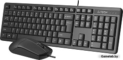 Клавиатура + мышь A4Tech KR-3330S клав:черный мышь:черный USB