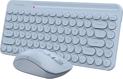 Клавиатура + мышь A4Tech Fstyler FG3200 Air2 клав:синий мышь:синий USB беспроводная slim Multimedia