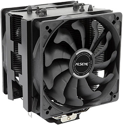 ALSEYE Вентилятор ALSEYE S120D-B Universal, TDP 135W, 2x120FAN, 4 heat pipe, PWM, RTL{20} (874258)