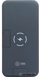 Мобильный аккумулятор Cactus CS-PBFSQT-10000 10000mAh 3A 1xUSB беспров.зар. черный