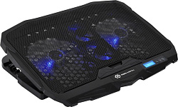 Подставка для ноутбука Digma D-NCP170-4 17"390x280x28мм 2xUSB 4x 70/125ммFAN 750г черный