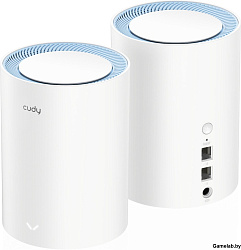 Бесшовный Mesh роутер Cudy M1200(2-Pack) AC1200 10/100BASE-TX белый (упак.:2шт)