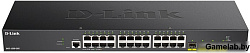 D-Link DGS-1250-28X/A1A, L2 Smart Switch with 24 10/100/1000Base-T ports and 4 10GBase-X SFP+ ports.