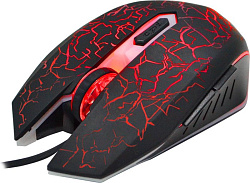 Мышь Оклик 896G черный оптическая (12800dpi) USB для ноутбука (6but)