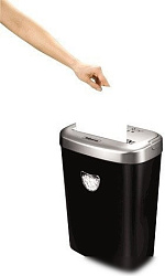 Шредер Fellowes PowerShred 53С черный/серый (секр.P-4) фрагменты 10лист. 23лтр. скрепки скобы пл.кар