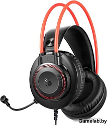Наушники с микрофоном A4Tech Bloody G200S черный/красный 2м мониторные USB оголовье (G200S USB/ BLAC