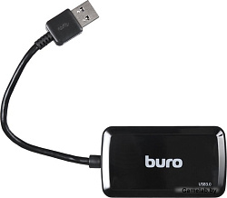 Разветвитель USB 3.0 Buro BU-HUB4-U3.0-S 4порт. черный	BURO	BU-HUB4-U3.0-S	