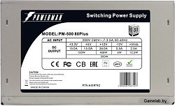 Блок питания POWERMAN 500W (PM-500ATX) ATX2.2, Active PFC 80+, 12cm Fan <6118742> OEMPM-500ATX OEM