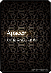 Apacer SSD PANTHER AS340 120Gb SATA 2.5" 7mm, R550/W520 Mb/s, IOPS 80K, MTBF 1,5M, 3D NAND, Retail (