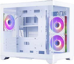 Корпус 1STPLAYER MEGAVIEW MV6-TP ARGB White / mATX / 3x120mm ARGB fans / MV6-TP-WH-2FC7R-W-1FC7-W