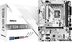 Материнская плата Asrock B760M-HDV/M.2 Soc-1700 Intel B760 2xDDR5 mATX AC`97 8ch(7.1) 2.5Gg RAID+VGA