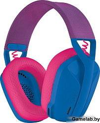 Наушники с микрофоном Logitech G435 голубой/розовый мониторные BT оголовье (981-001065)