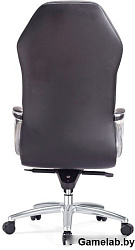 Кресло руководителя Бюрократ _Aura черный кожа крестовина алюминий