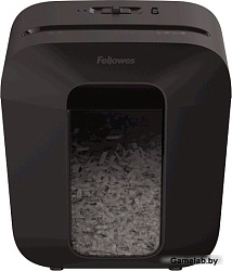 Шредер Fellowes PowerShred LX25 черный (секр.P-4)/перекрестный/6лист./11.5лтр./скрепки/скобы/пл.карт