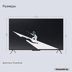 Телевизор 43" Яндекс YNDX-00091 ТВ Станция с Алисой black (UHD, Smart TV) (YNDX-00091)