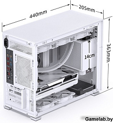 Корпус JONSBO D31 STD White без БП, боковая панель из закаленного стекла, mini-ITX, micro-ATX, белый