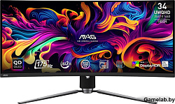 MSI 34.18" MSI MAG 341CQP QD-OLED Black (QD-OLED, 3440x1440, HDMI+HDMI+DP+Type C, USB Hub, 0.03 ms, 