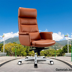 Кресло руководителя Cactus CS-LBR-CARACAS кожа крестов. алюминий