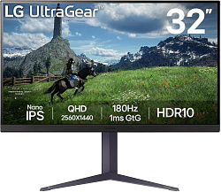 Монитор LG 31.5" UltraGear 32GS85Q-B черный IPS LED 16:9 HDMI матовая HAS 350cd 178гр/178гр 2560x144