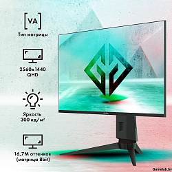 Монитор GMNG 27" Gaming GM-27F12 черный VA LED 1ms 16:9 HDMI M/M матовая HAS Piv 1000:1 300cd 178гр/