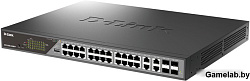 D-Link DSS-200G-28MPP/A1A Настраиваемый L2 коммутатор с 24 портами 10/100/1000Base-T и 4 комбо-порта