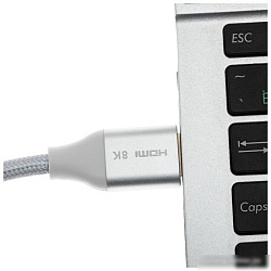 Кабель аудио-видео Cactus CS-HDMI.2.1-1.8 HDMI (m)/HDMI (m) 1.8м. Позолоченные контакты серебристый