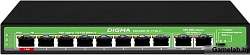 Коммутатор Digma DSP208F-2F-T120 DSP208F-2F-T120 V1 10x100Мбит/с 8PoE 8PoE+ 1PoE++ 120W неуправляемы