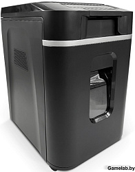 Шредер Heleos АП37-4 черный/серебристый с автоподачей (секр.P-4) фрагменты 220лист. 37лтр. скрепки с