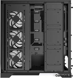 XPG Корпус XPG INVADER X BLACK (INVADERXMT-BKCWW) Mid-Tower Gaming ATX PC Case with Panoramic View, 