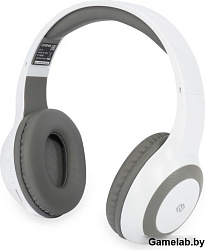 Гарнитура накладные Digma BT-15 белый/серый беспроводные bluetooth оголовье (BT-15W)