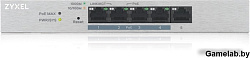 Zyxel Smart коммутатор PoE+ GS1200-5HP, 5xGE (4xPoE+), настольный, бесшумный, бюджет PoE 60 Вт