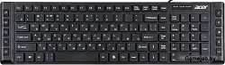 Клавиатура Acer OKW010 черный USB slim Multimedia