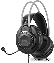 Наушники с микрофоном A4Tech Fstyler FH200U серый 2м накладные USB оголовье (FH200U GREY)